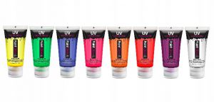 Farby UV do twarzy i ciała - zestaw 8 sztuk